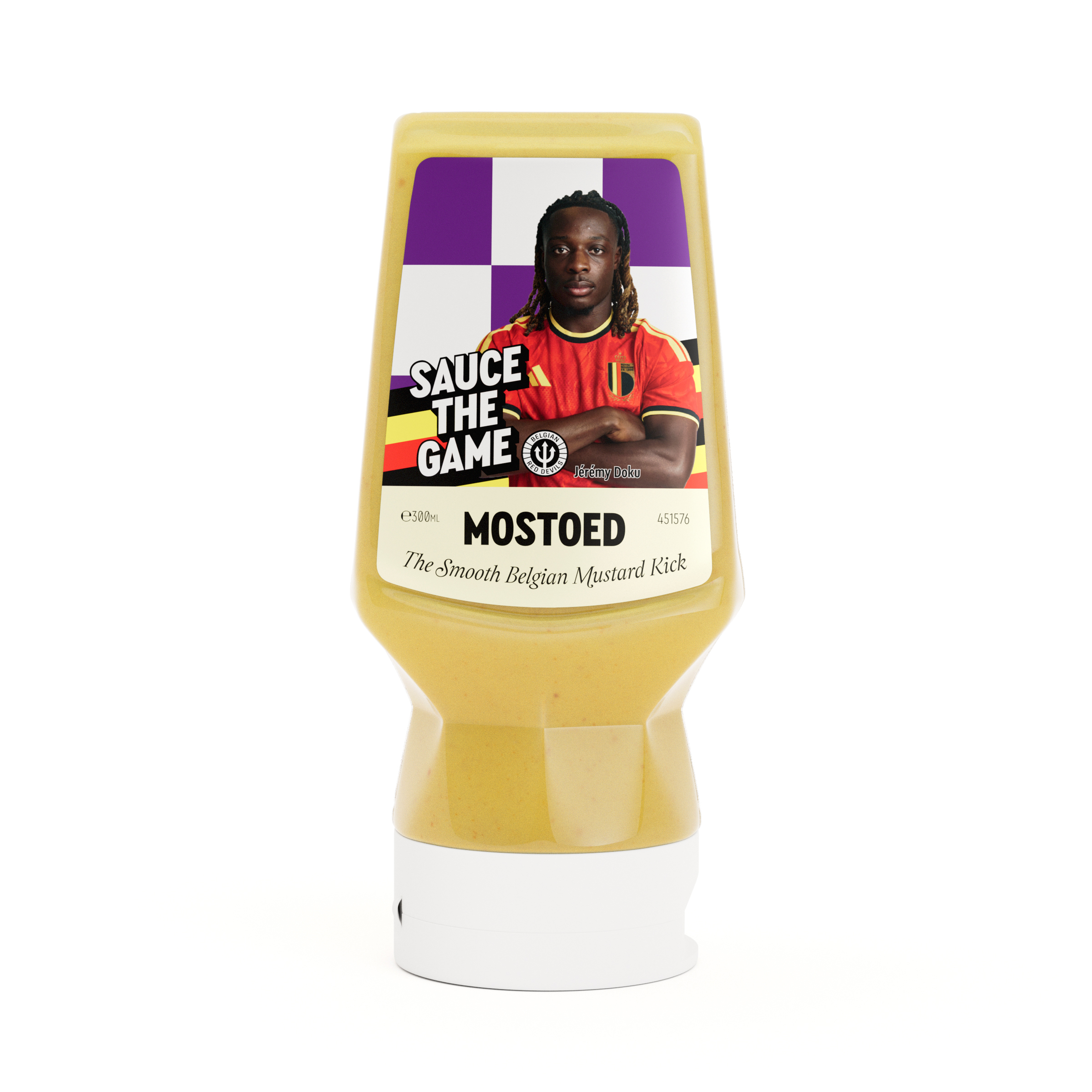 Sauce BK Mostoed 300 ml face avant Jérémy Doku Red Devils
